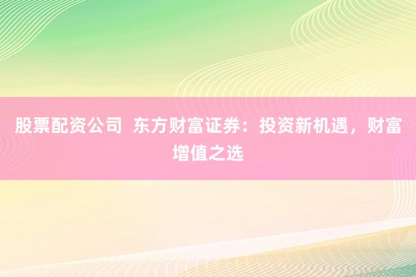 股票配资公司  东方财富证券：投资新机遇，财富增值之选