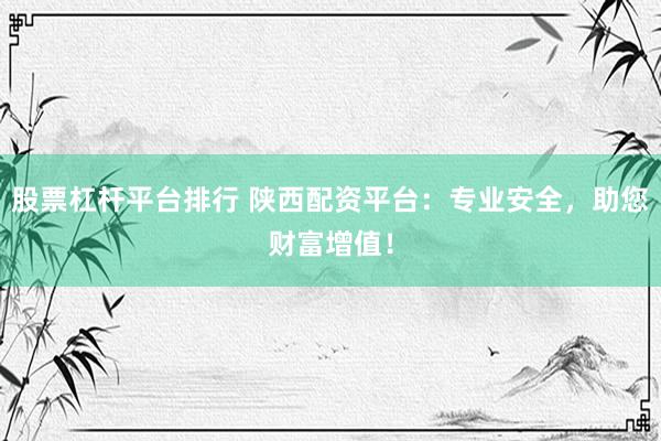股票杠杆平台排行 陕西配资平台：专业安全，助您财富增值！